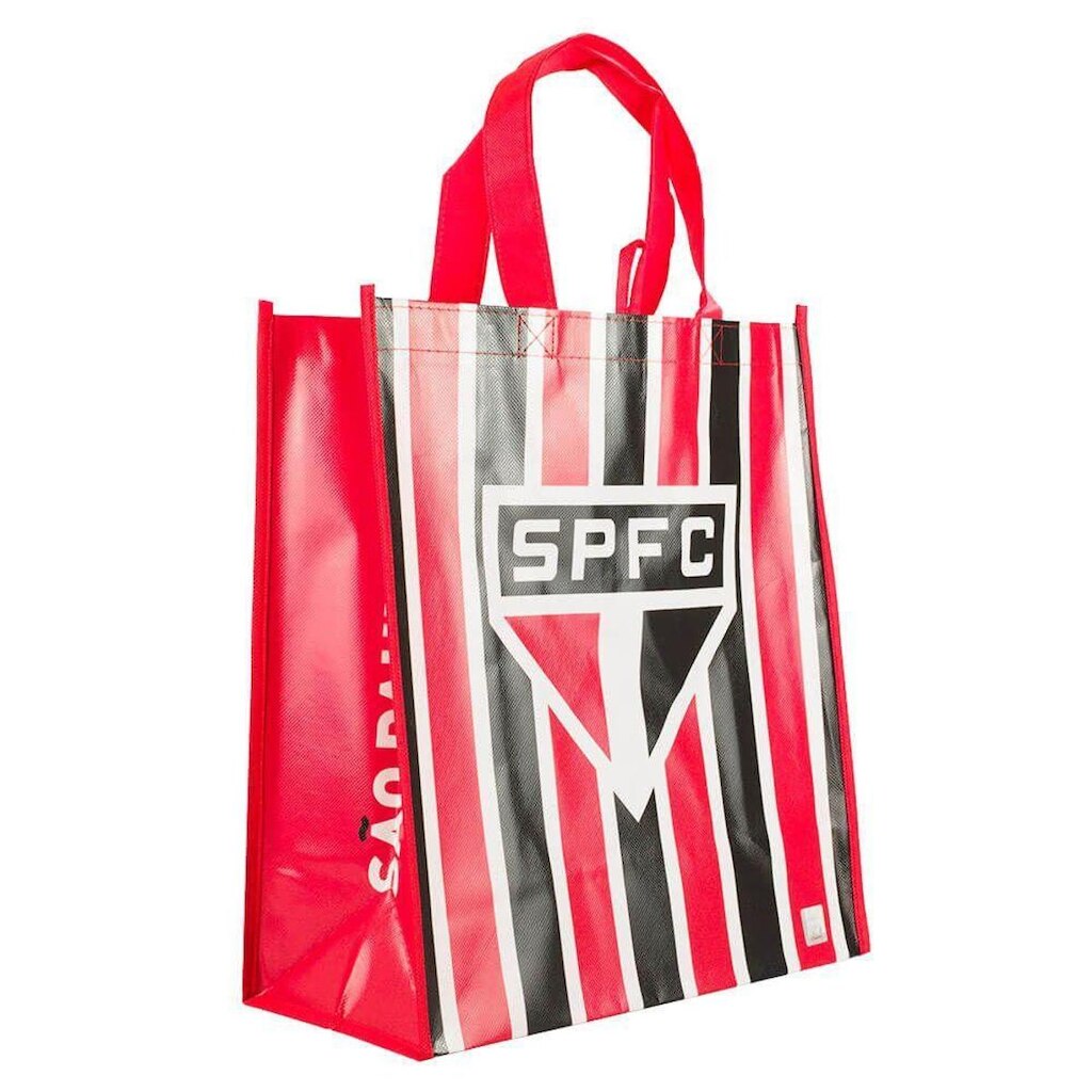 Sacola Feira Reutilizável Vermelha 39x16x34.5cm - SPFC