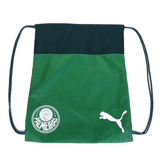 Sacola Palmeiras Puma Gym Sack - Verde+Branco Menor preço em Sacola Palmeiras Puma Gym Sack - Verde+Branco