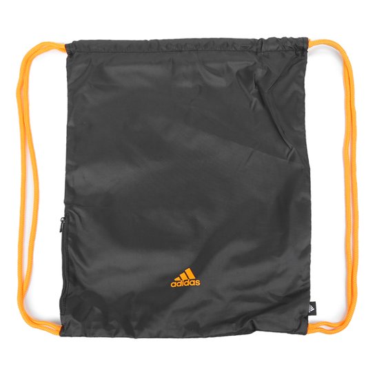 Sacola Real Madrid Adidas Gym Sack - Preto+Laranja Menor preço em Sacola Real Madrid Adidas Gym Sack - Preto+Laranja