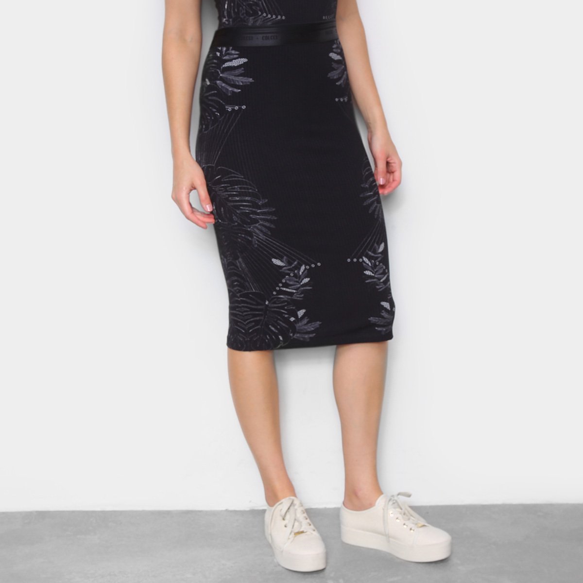 saia colcci midi estampada