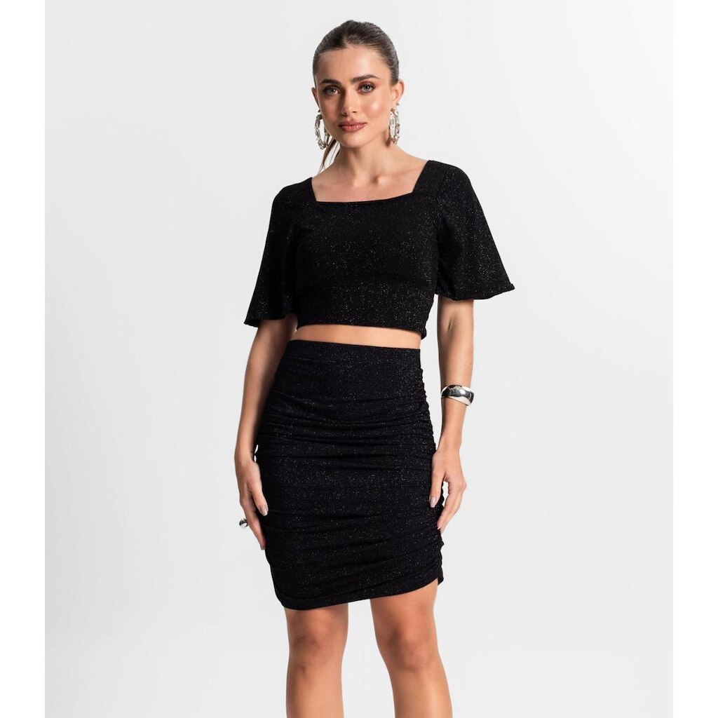 Saia Curta Com Franzidos Endless Feminino