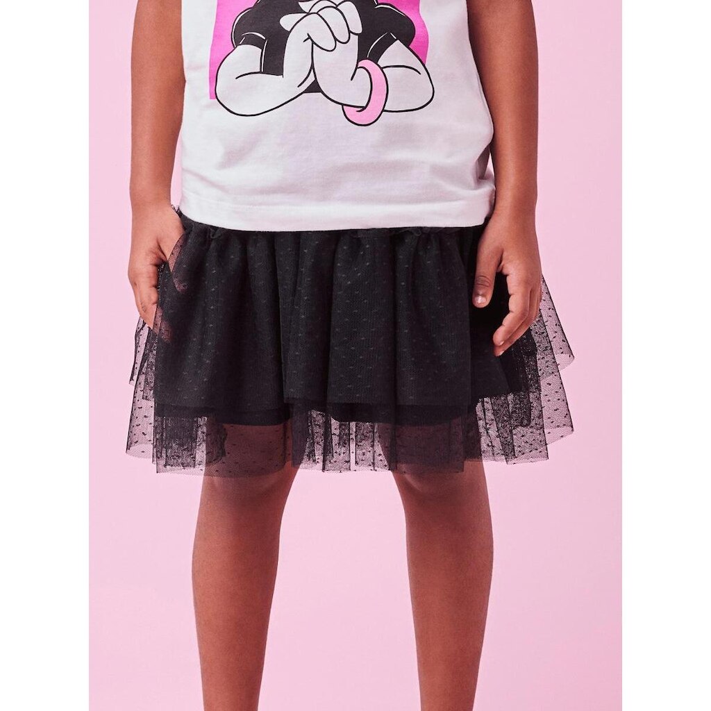 SAIA DE TULE BLACK POÁ COM BABADO MOMI