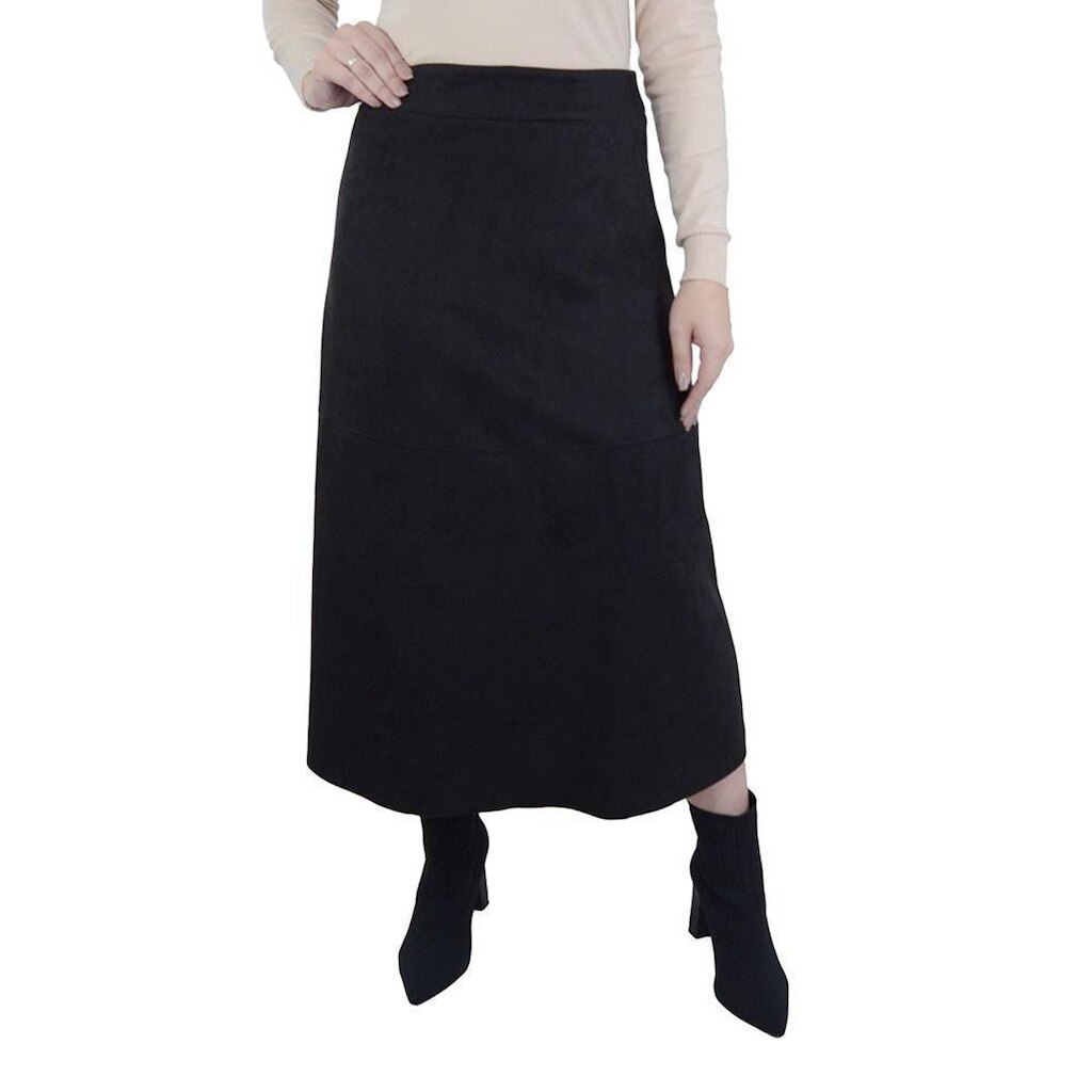 Saia Feminina Averzzy Midi Suede
