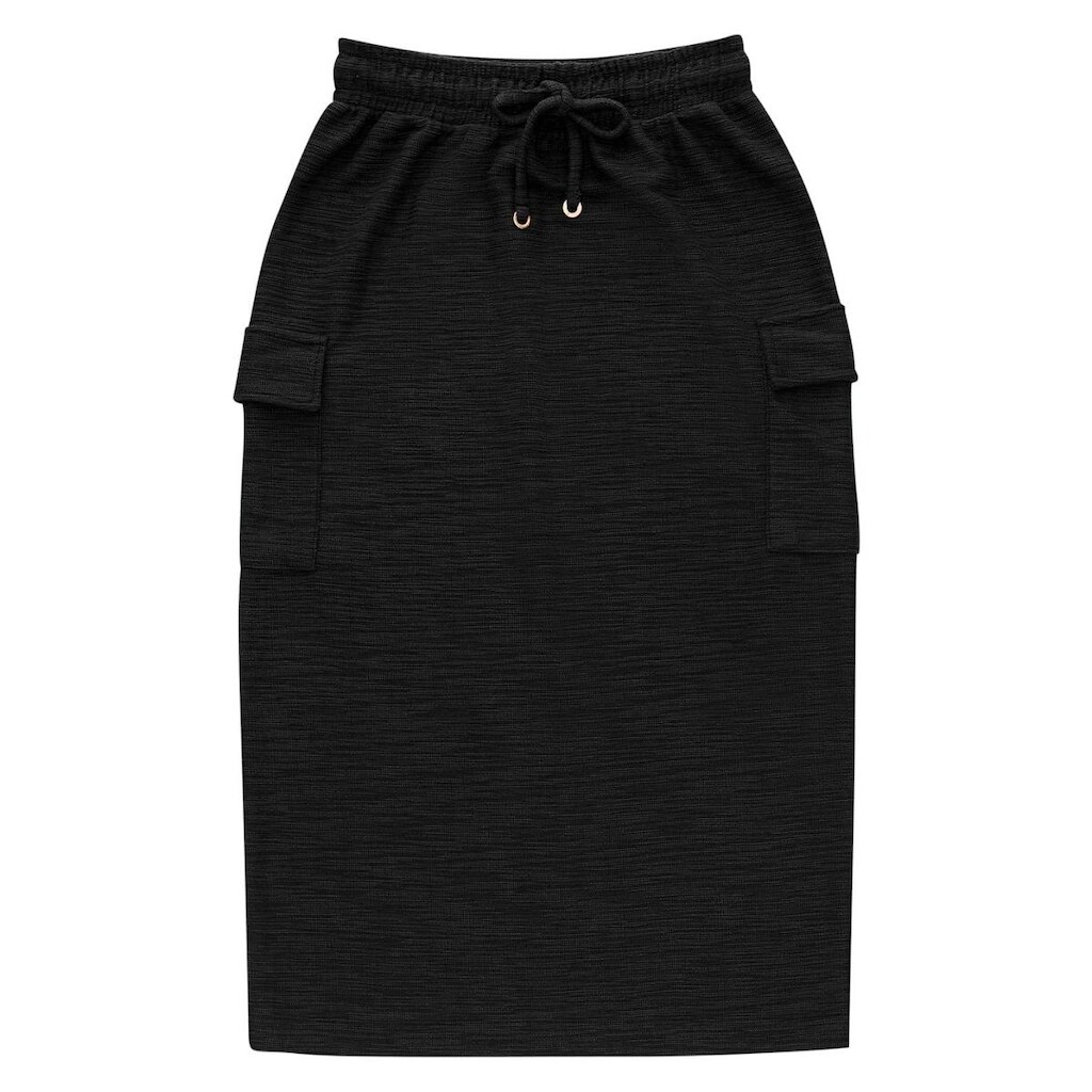 Saia Feminina Midi Endless Preto