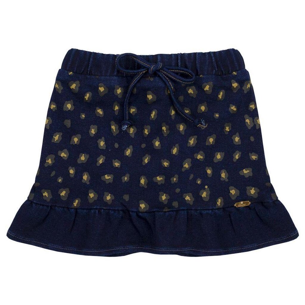 Saia Infantil Look Jeans Moletom Jeans - UNICA - 01