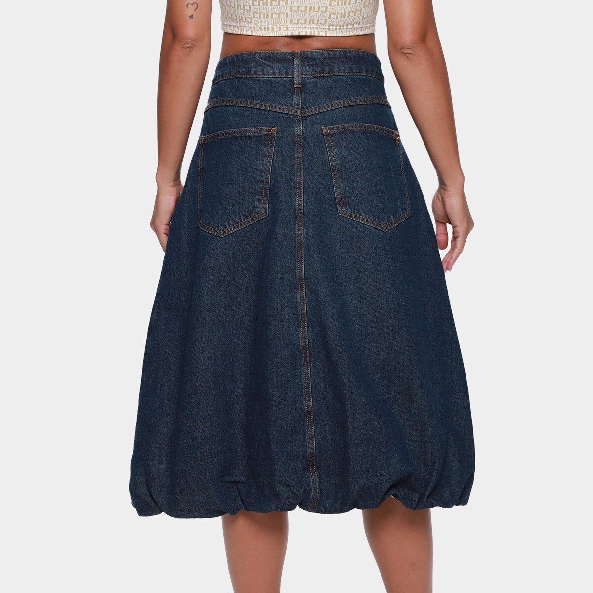 Saia Jeans Colcci Casual Feminina - 1