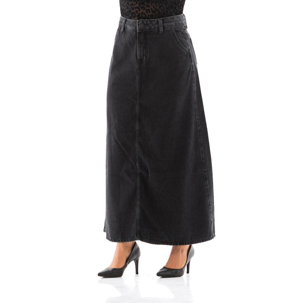 Saia Jeans Feminina Arauto Evasê Black