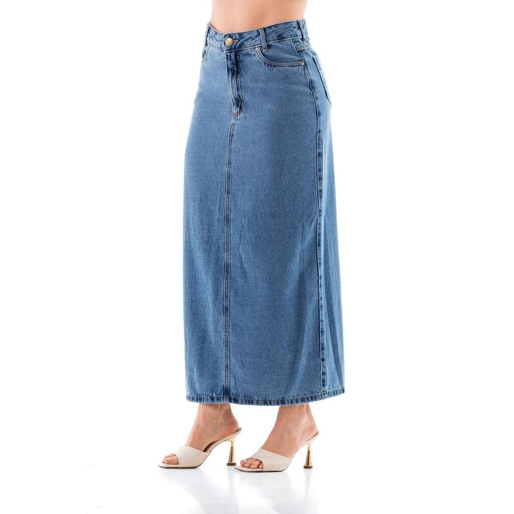 Saia Jeans Feminina Arauto Maxi Longa