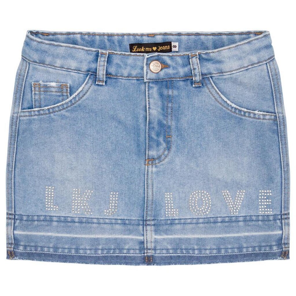 Saia Juvenil Look Jeans Curta Jeans - UNICA - 16