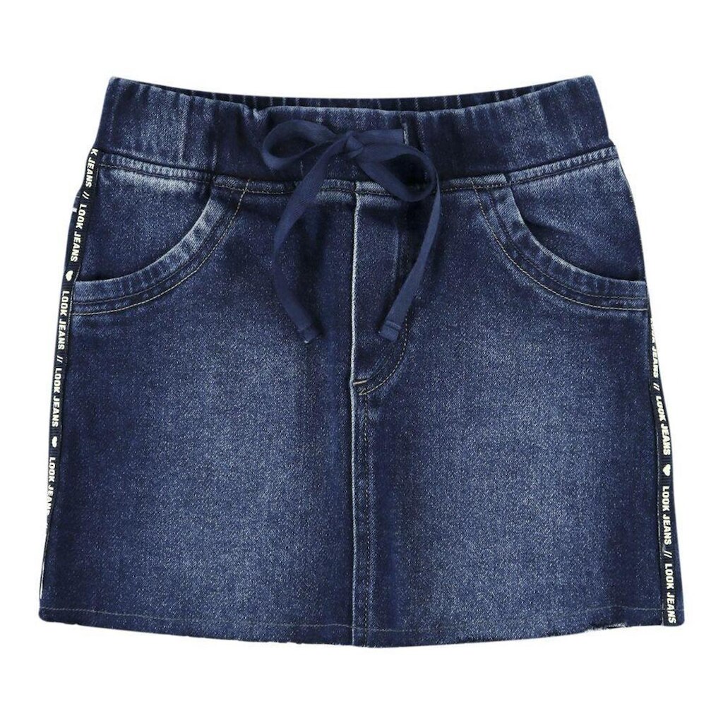 Saia Look Jeans Moletom Jeans - UNICA - 10