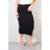 Saia midi de malha com botões 61534 - Preto