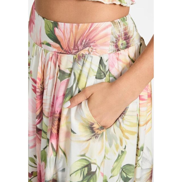 Saia Midi Rodada Eco Floral