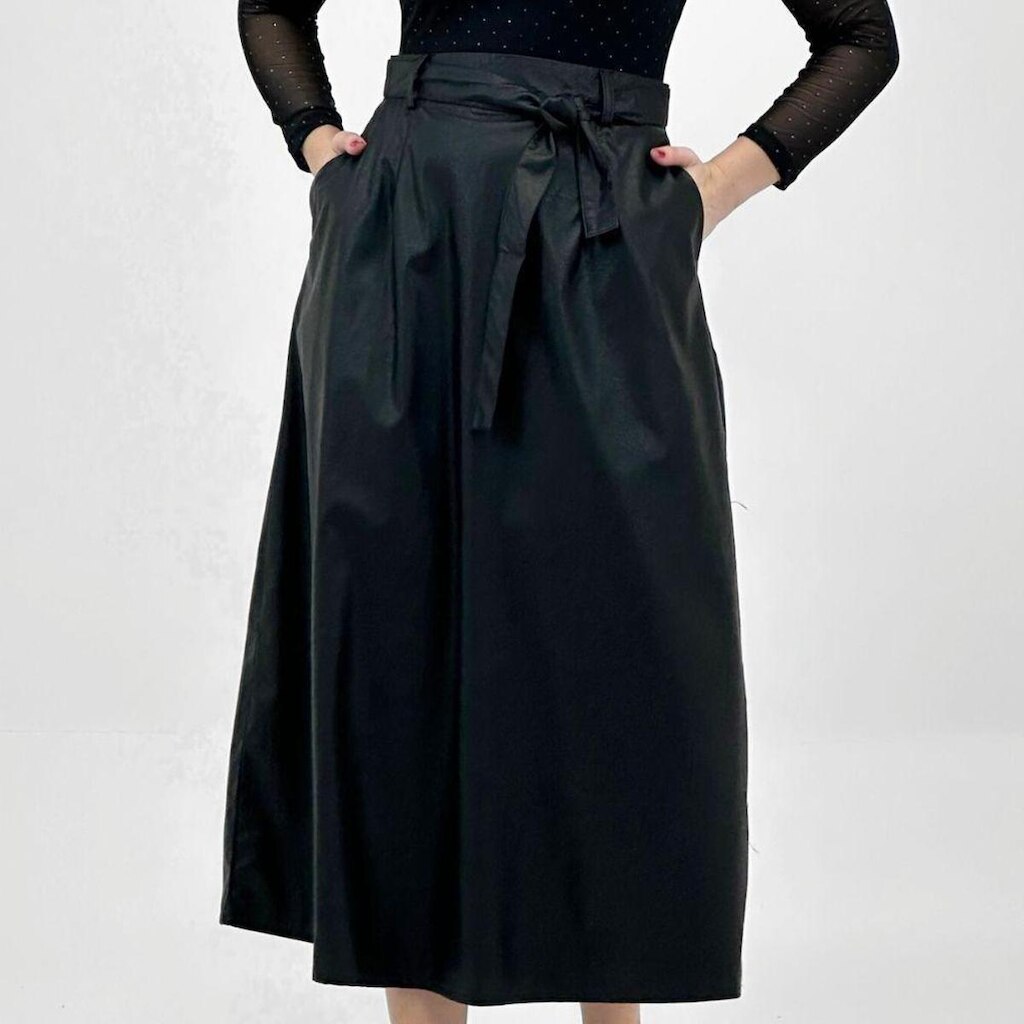 Saia Pacific Blue Midi em P.u Feminina