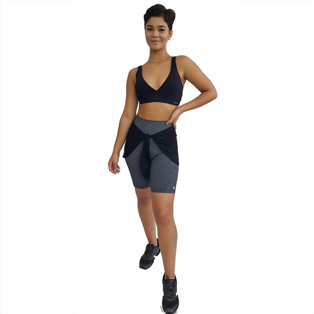 Saia Tapa Bumbum de Amarrar Preto