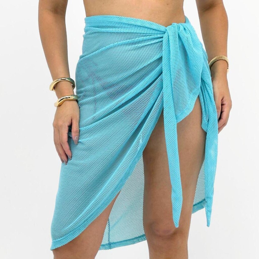 Saída de Praia Sabrieli Saia Midi Envelope Feminina