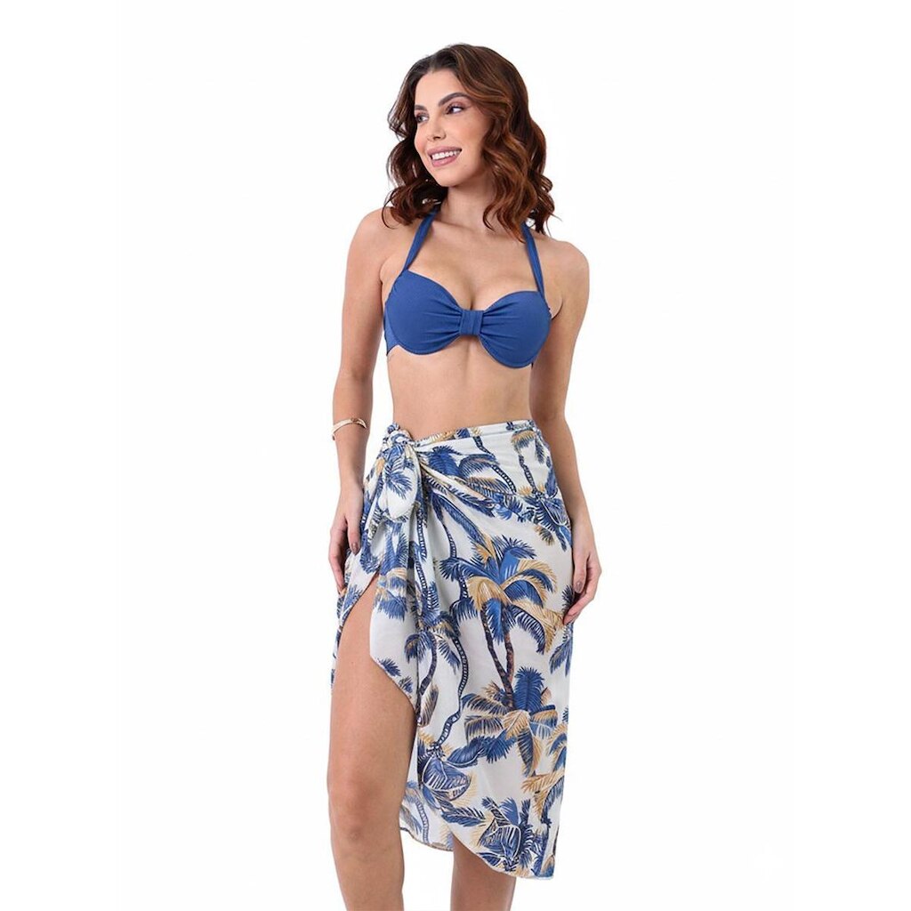 Saída de Praia Saia Pareô Longa Estampada