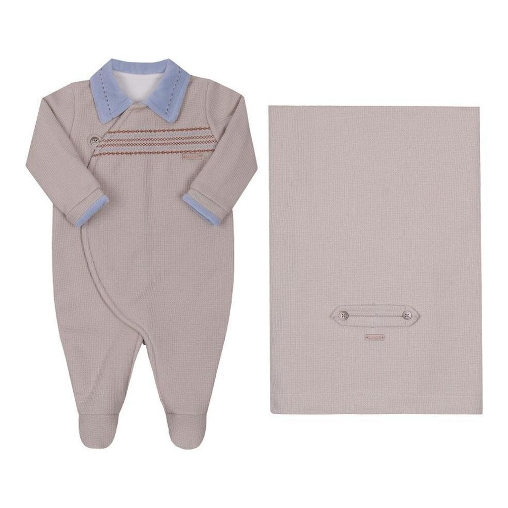 Saída Maternidade Bebê Menino Inverno Soft Paraiso Ref 16124