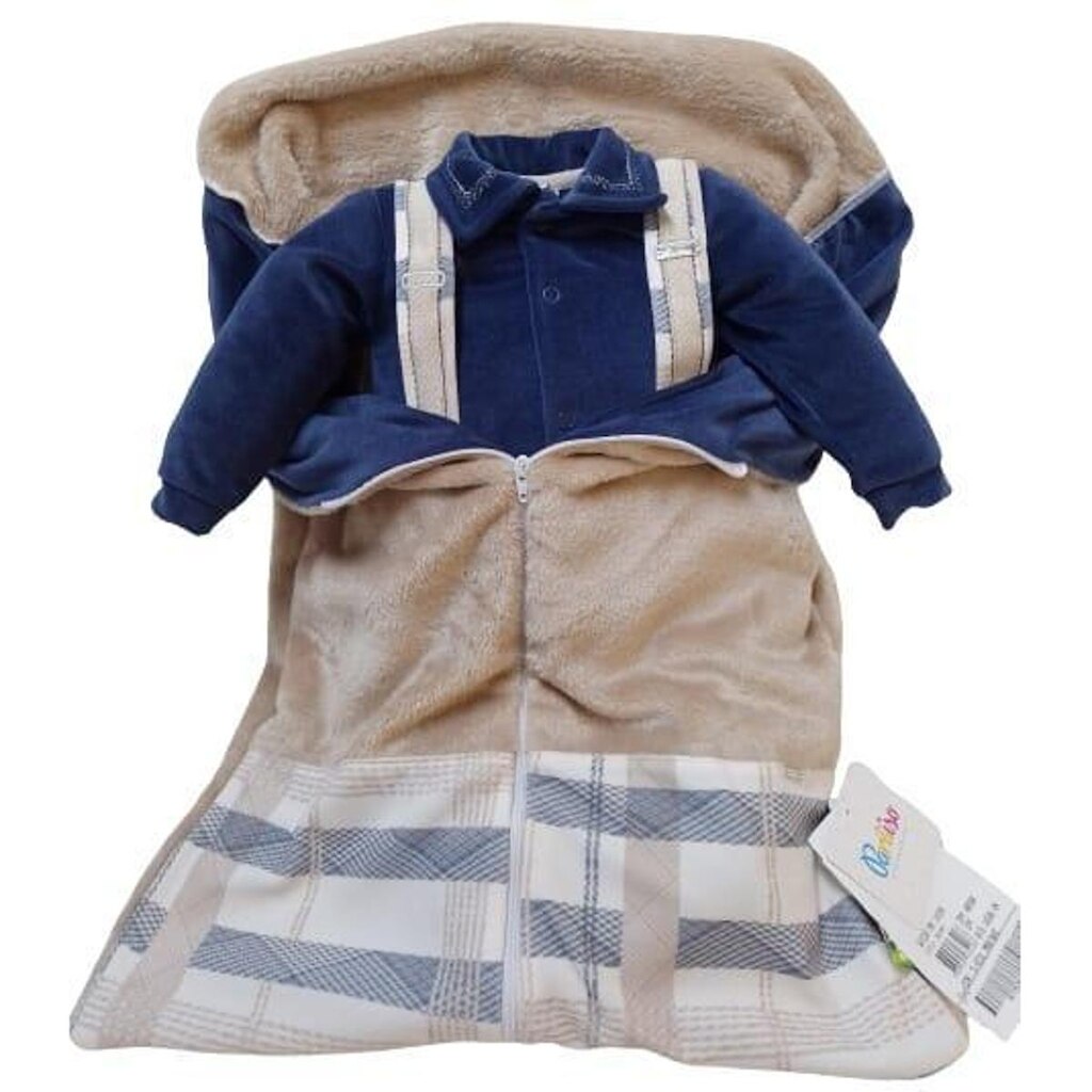 Saída Maternidade Bebê Menino Plush Estampada Paraiso 14566