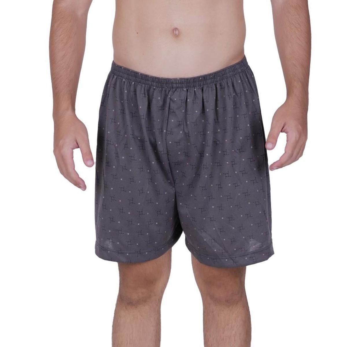 Samba Canção Short de Dormir Adulto Masculino Terra e Mar - Cinza ...
