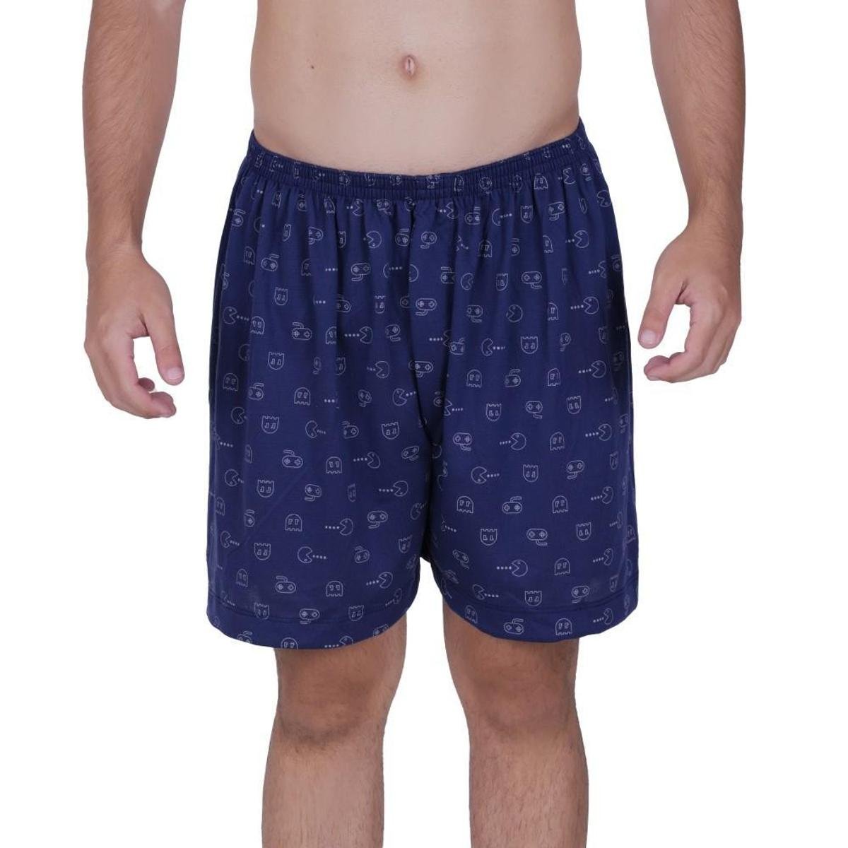 Samba Canção Short de Dormir Adulto Masculino Terra e Mar - Marinho ...
