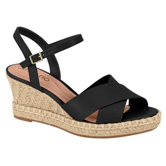 Anabela Preta Sandalia Anabela Beira Rio Conforto Sandália Anabela