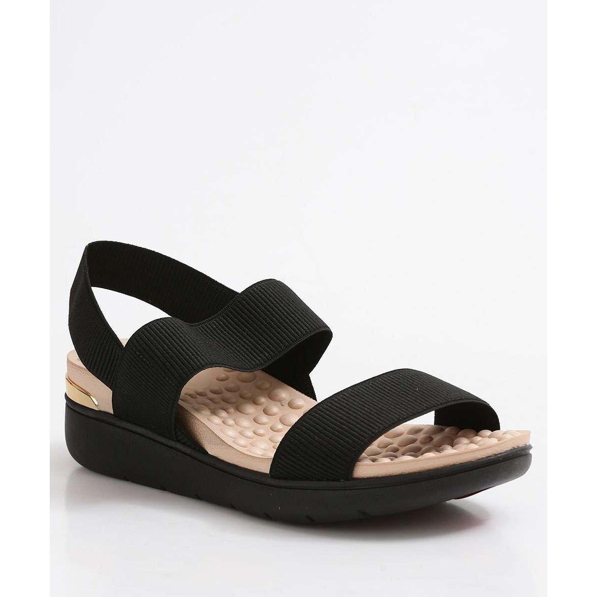 Sandália Anabela Feminina Ultra Conforto Modare-86363 - Preto | Netshoes