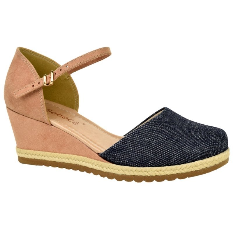 Sandália Anabela Jeans Bebecê | Netshoes