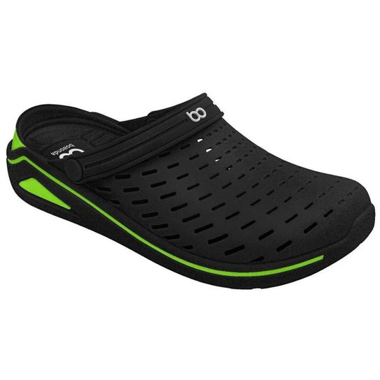 Sandália Babuche Boaonda Brave Masculino Ortopédico Conforto - Preto+verde Menor preço em Sandália Babuche Boaonda Brave Masculino Ortopédico Conforto - Preto+verde