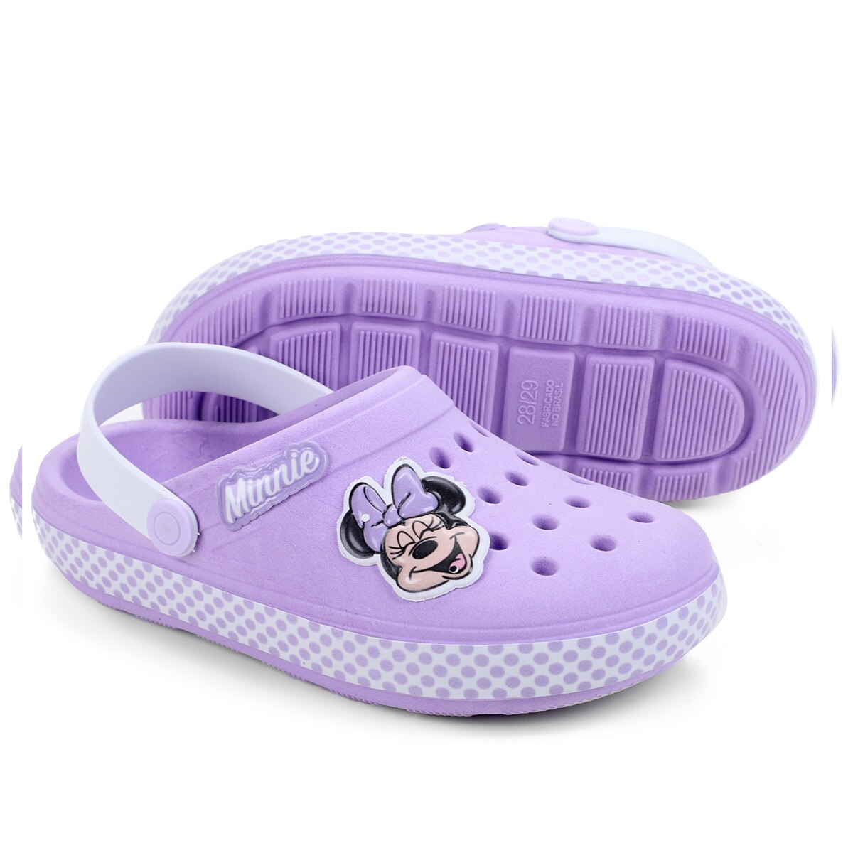 Sandália Babuche Infantil Disney Minnie Feminina - Lilás | Netshoes