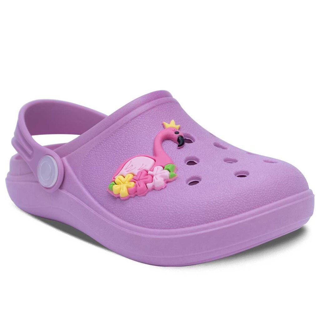 Sandalia Babuche Infantil Menina Flamingo Leve E Macio 12.33