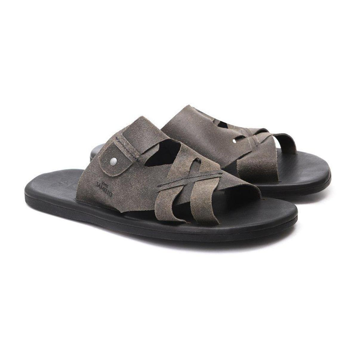 Sandalia Baikal Estonado Sd Samello Masculina - Cinza | Netshoes