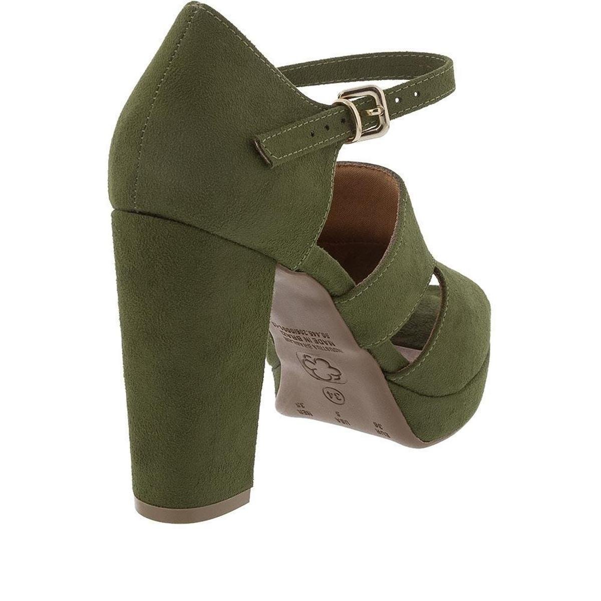 sandalia bebece verde militar
