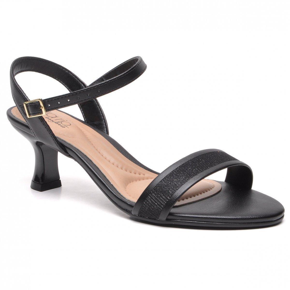 Sandália Beira Rio Conforto Feminina 8453117 - Preto | Netshoes