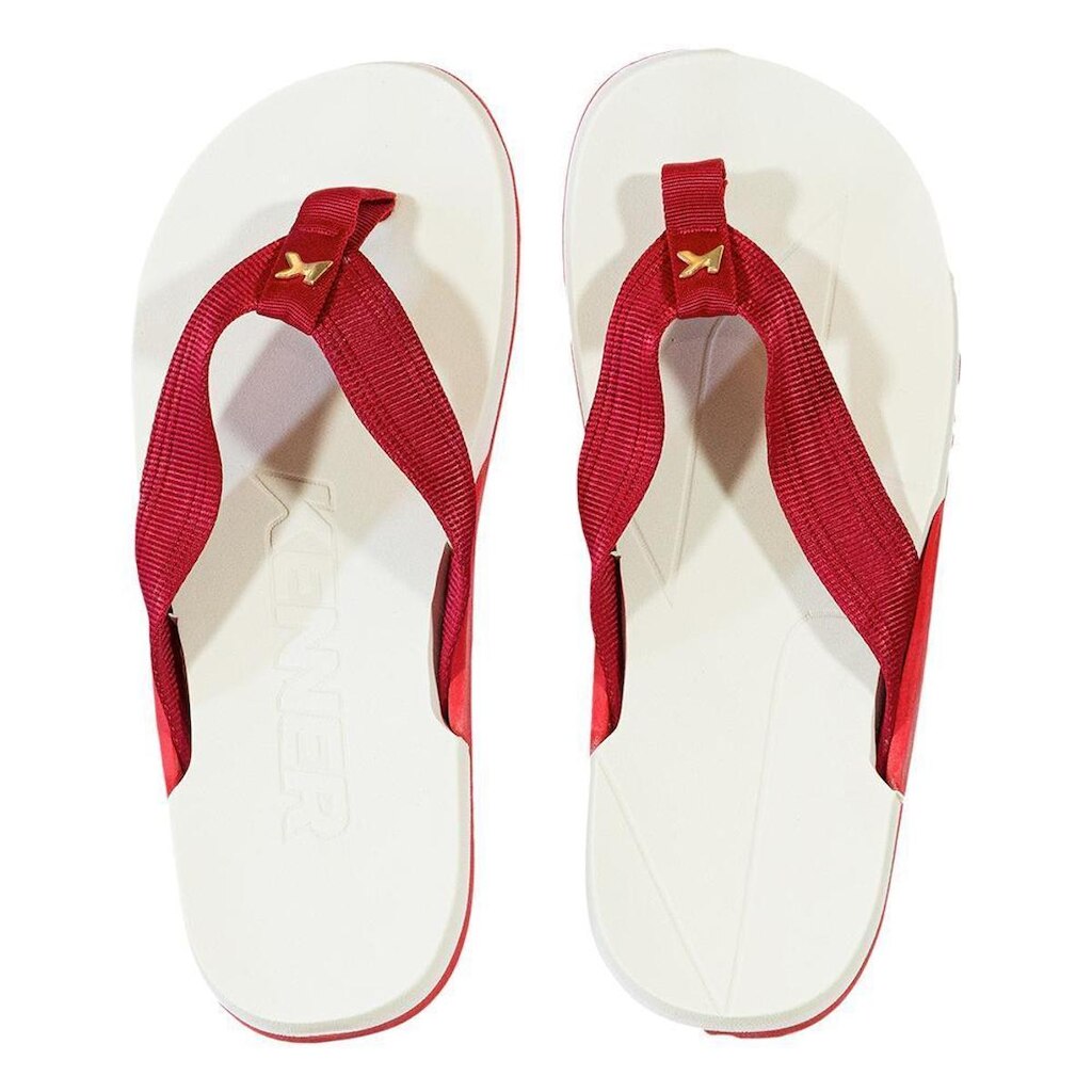 Sandália Branco e Vermelho NK6 Pro | Kenner