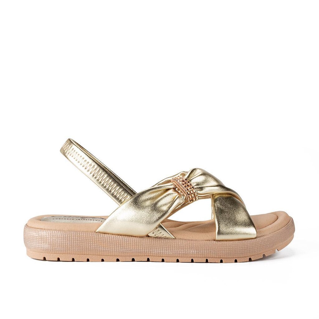 Sandália Campesí Flatform Metalizada CP181