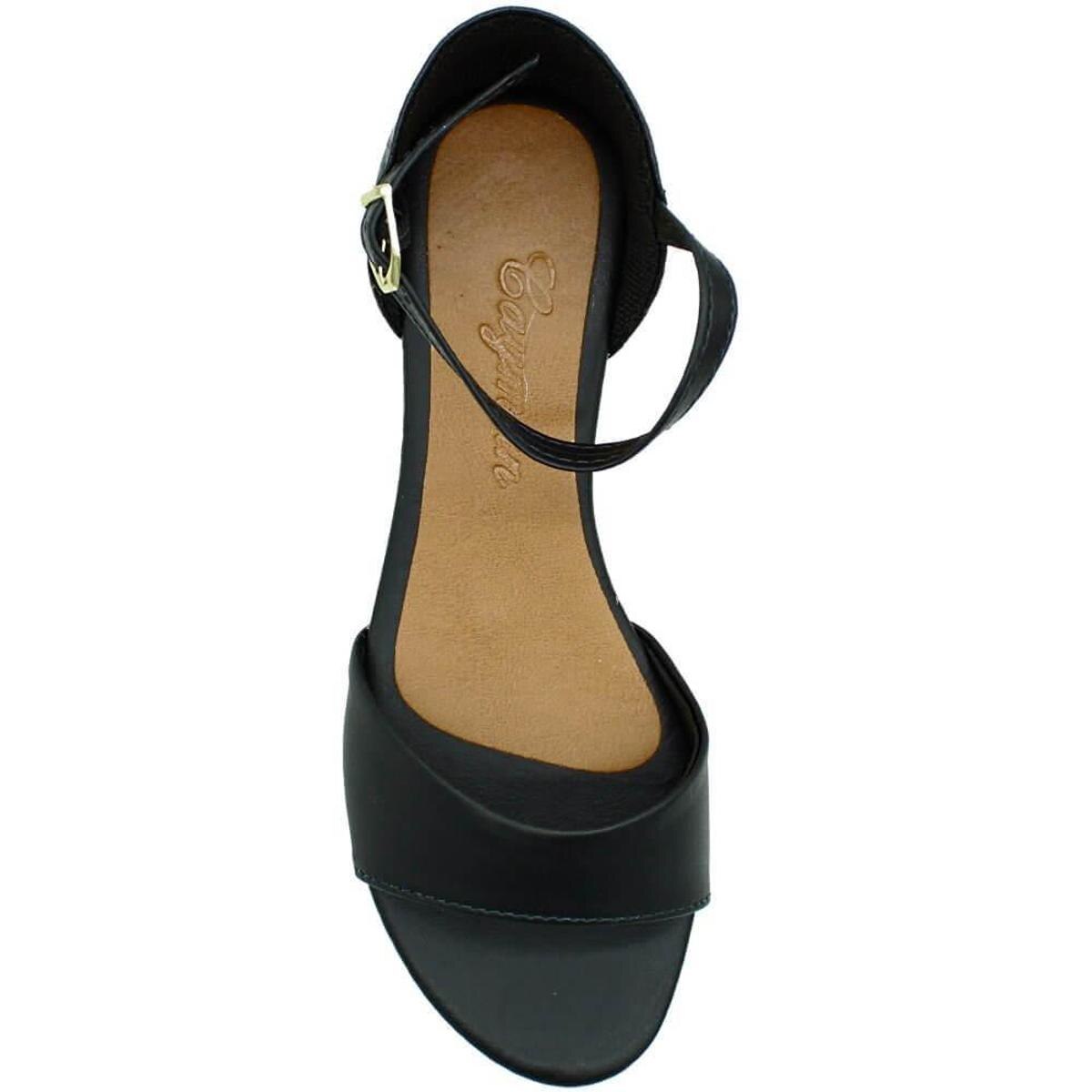 Sandália Cayman Salto Grosso Feminina - Preto | Netshoes