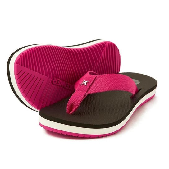 Sandália Chinelo Kenner Kyra U1 Essence Feminino - Preto+Rosa Menor preço em Sandália Chinelo Kenner Kyra U1 Essence Feminino - Preto+Rosa