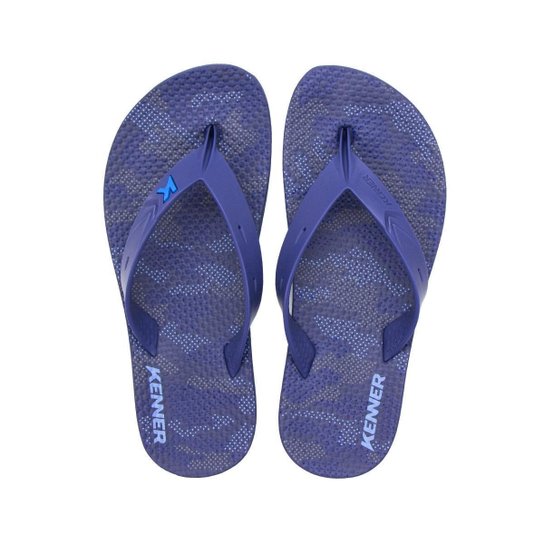 Sandália Chinelo Kenner New Summer Camuflado Unissex - Azul Menor preço em Sandália Chinelo Kenner New Summer Camuflado Unissex - Azul