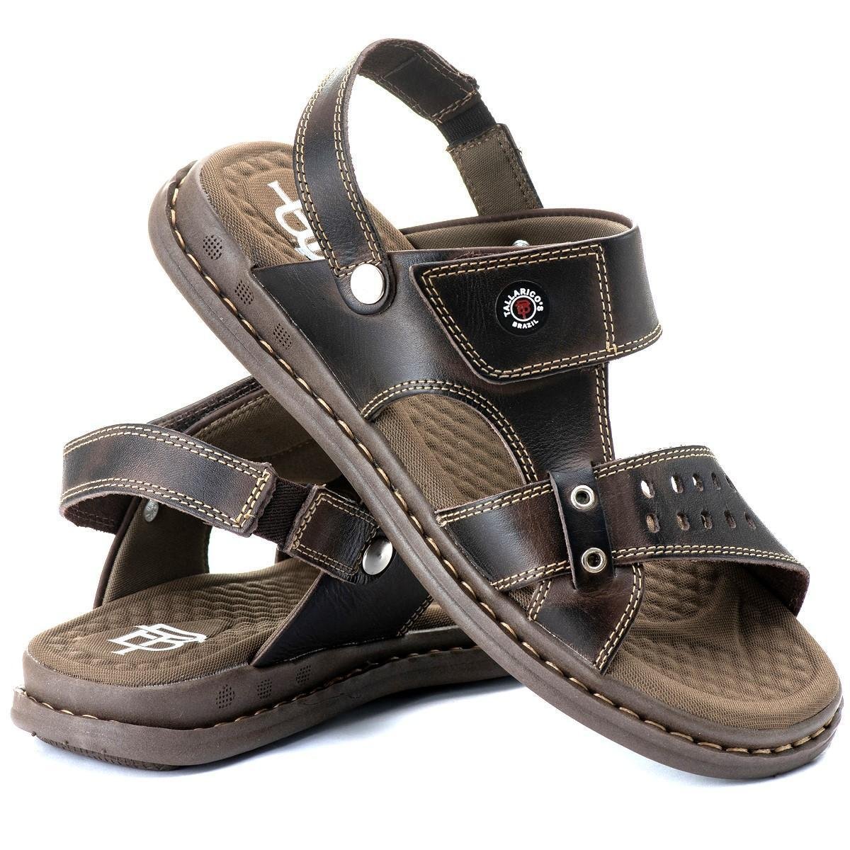 Sandália Chinelo Masculino Papete Ortopédico Couro Menor preço em Sandália Chinelo Masculino Papete Ortopédico Couro