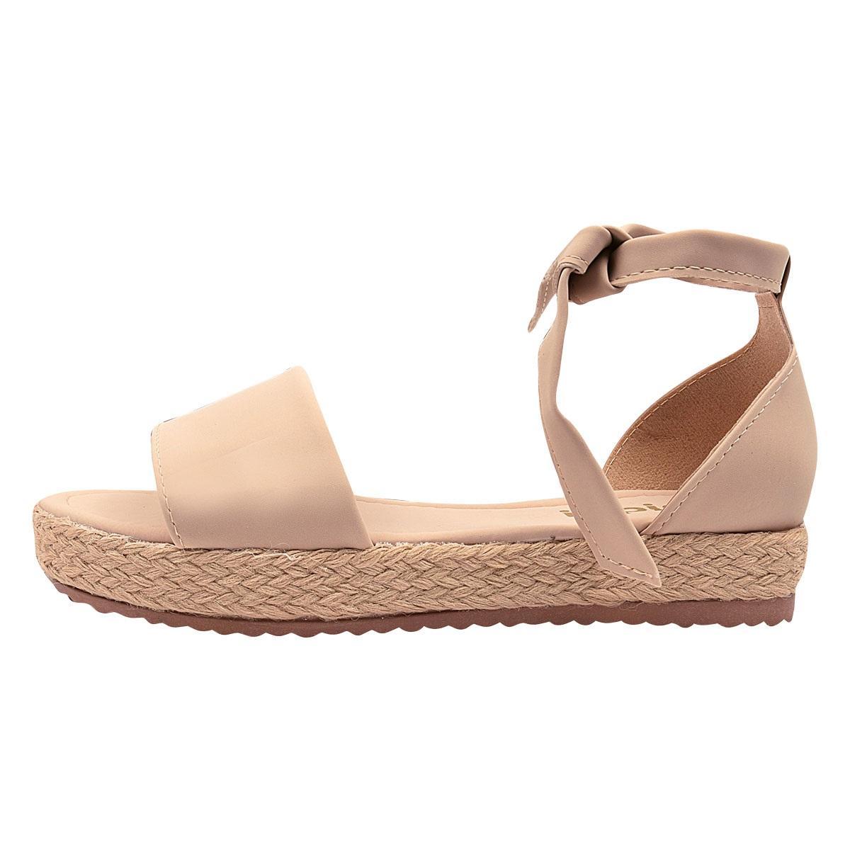 Compre Sandália Chiquiteira Flatform Sola Corda Pala Reta Marfim J Online