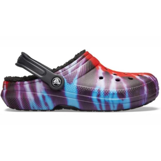 Sandália classic lined tie dye clog multi/black - Preto Menor preço em Sandália classic lined tie dye clog multi/black - Preto