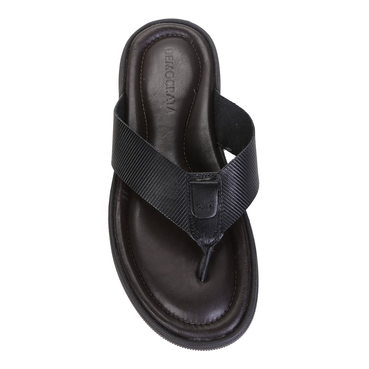 Sandália Couro Democrata Básica Pacific Masculina Preto Netshoes