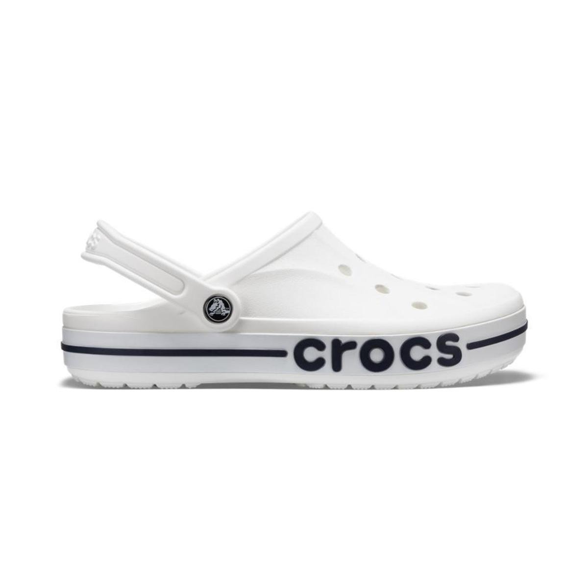 Sandália crocs bayaband clog white/navy Menor preço em Sandália crocs bayaband clog white/navy
