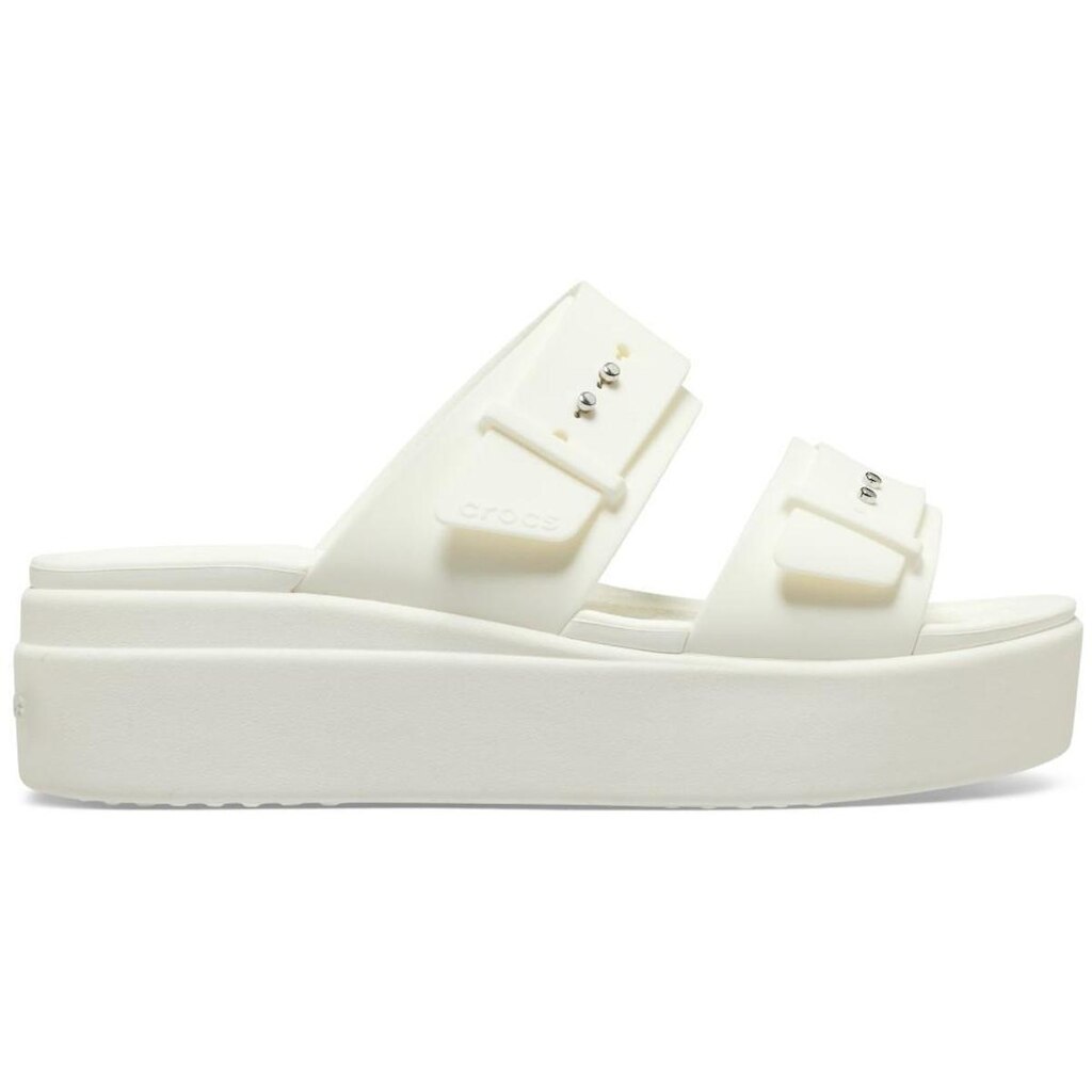 Sandália crocs brooklyn sandal lowwdg chalk