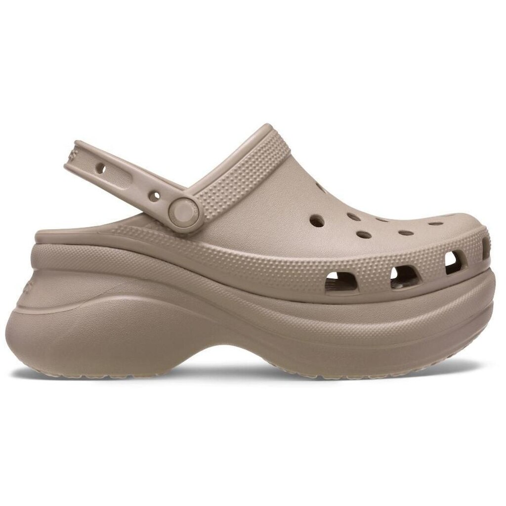 Sandália crocs classic bae clog taupe