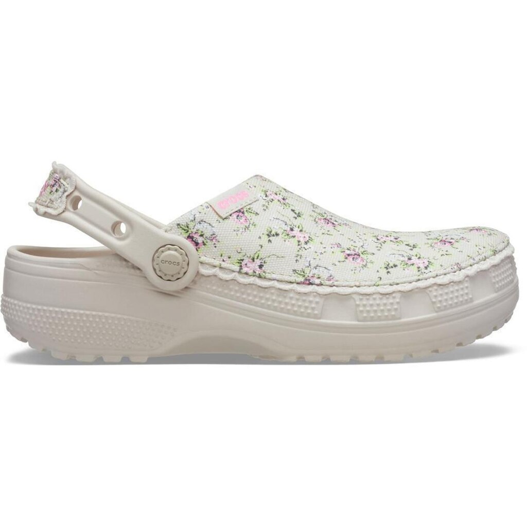 Sandália Crocs Classic Crafted Disty Floral Clog Cocoa Cream