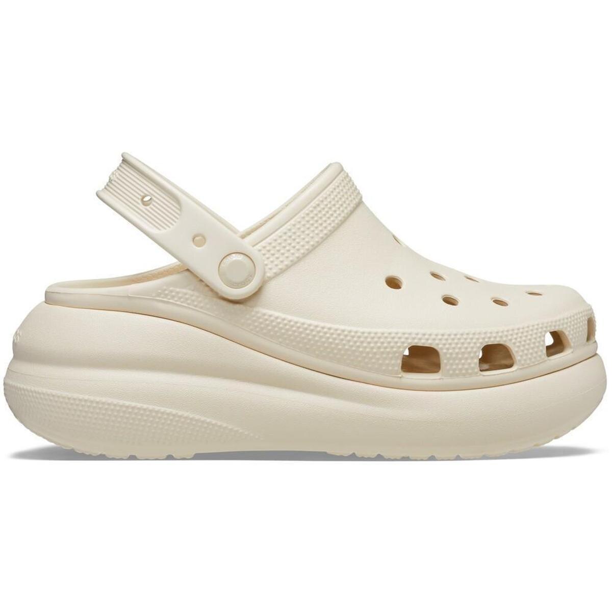 Sandália Crocs Classic Crush Platform Clog Bone - Bege | Netshoes
