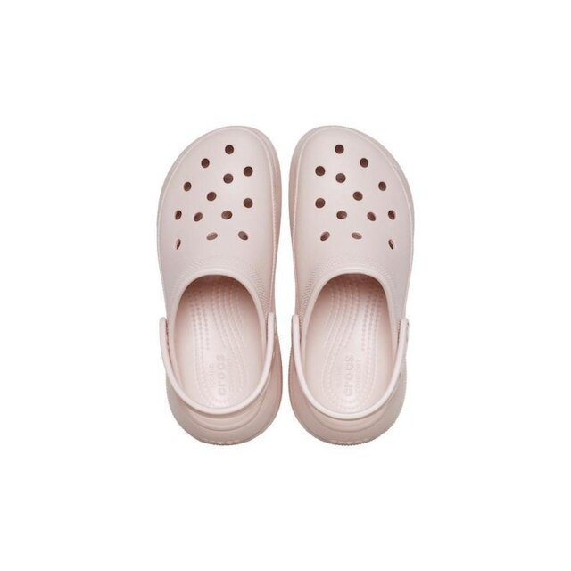 Sandália crocs classic crush platform clog quartz