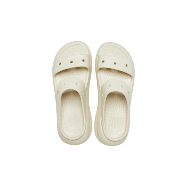 Sandália crocs classic crush platform sandal bone