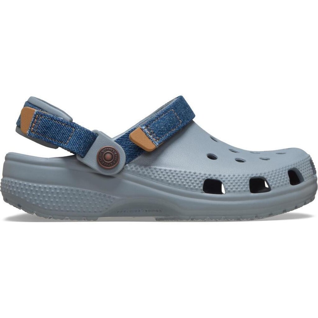 Sandália Crocs Classic Denim Adjustable Backstrap Clog K Concrete